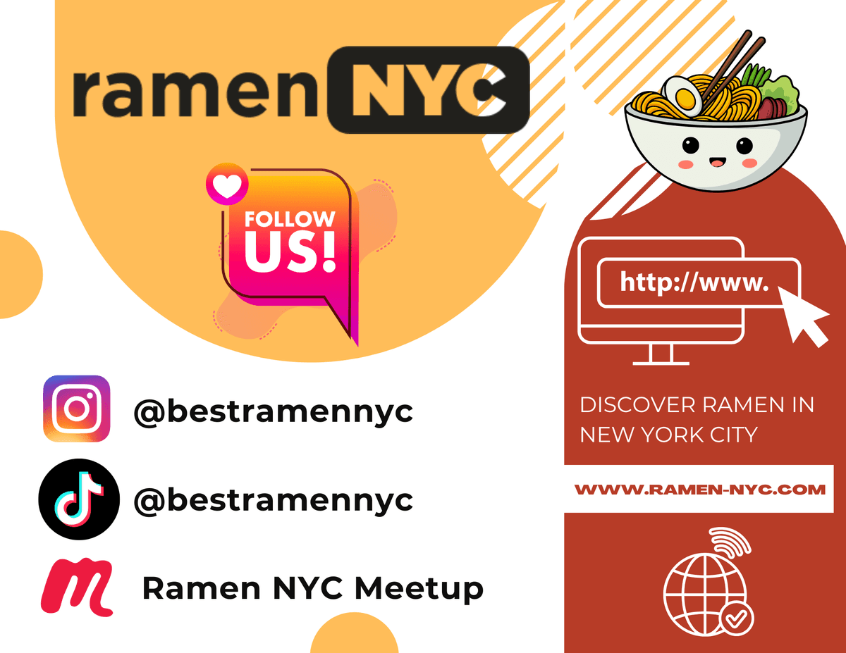 Follow us on Ramen NYC social platforms