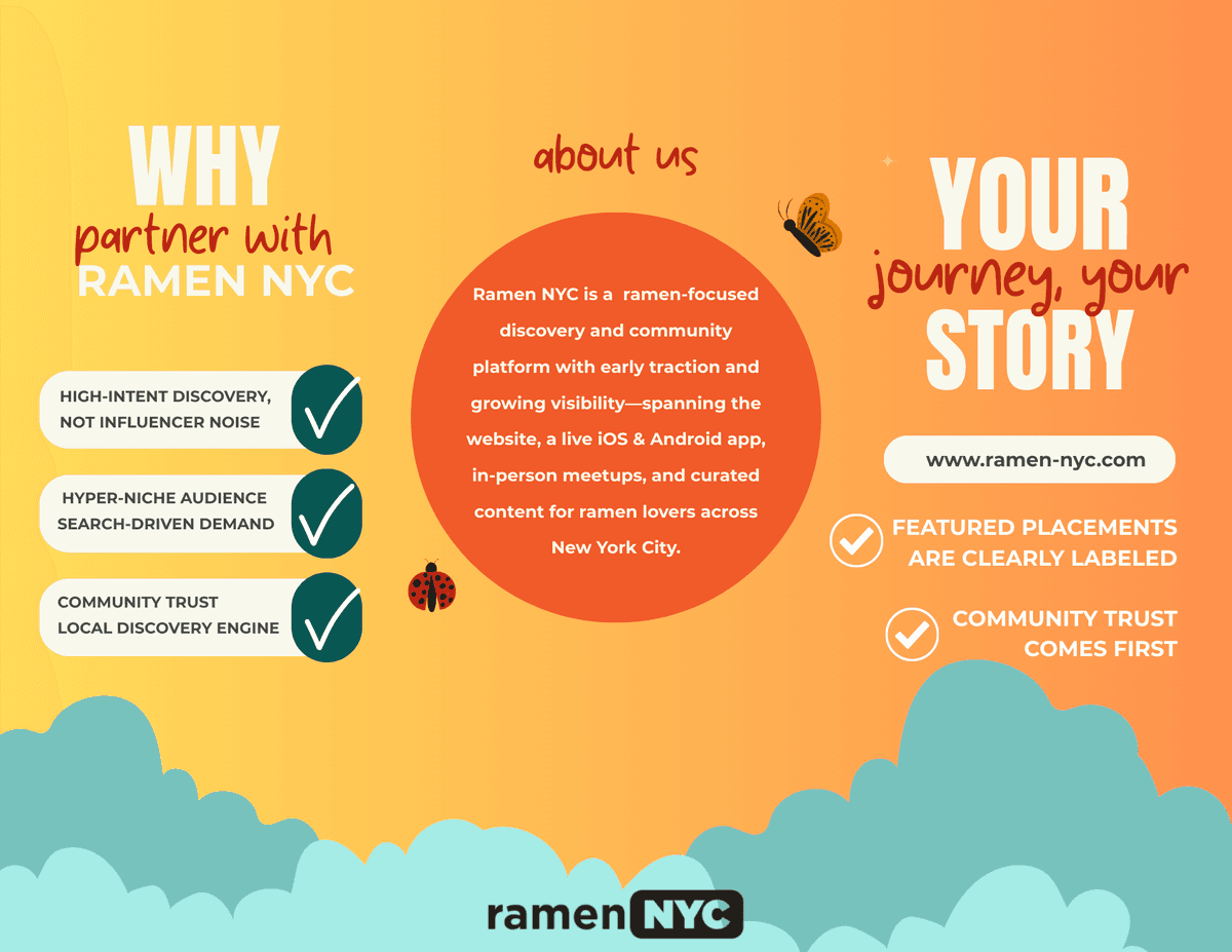 Partner value slide for Ramen NYC partnerships