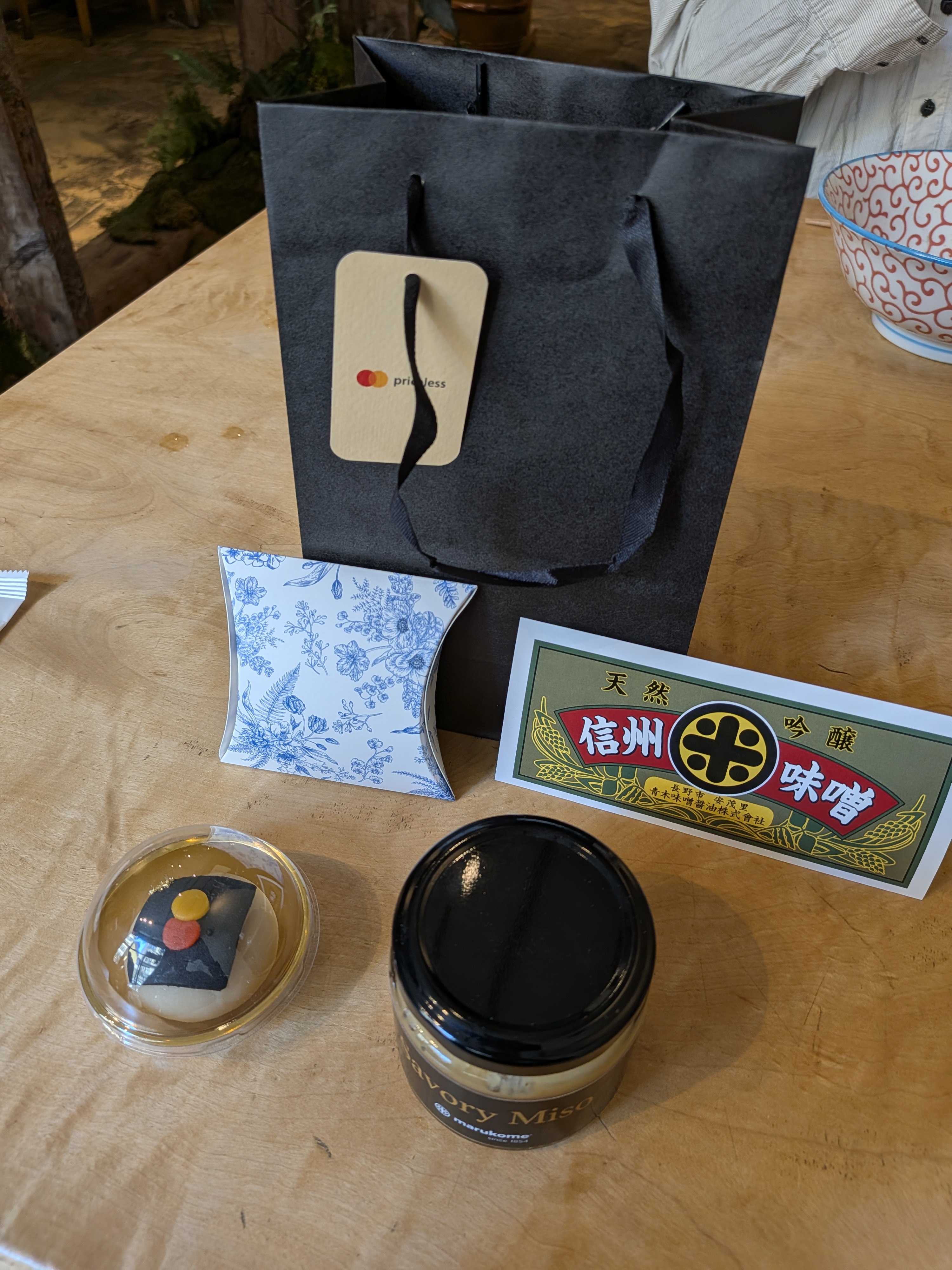 Gift bag and take-home items from the Ramen FeeL x Odo opening day event